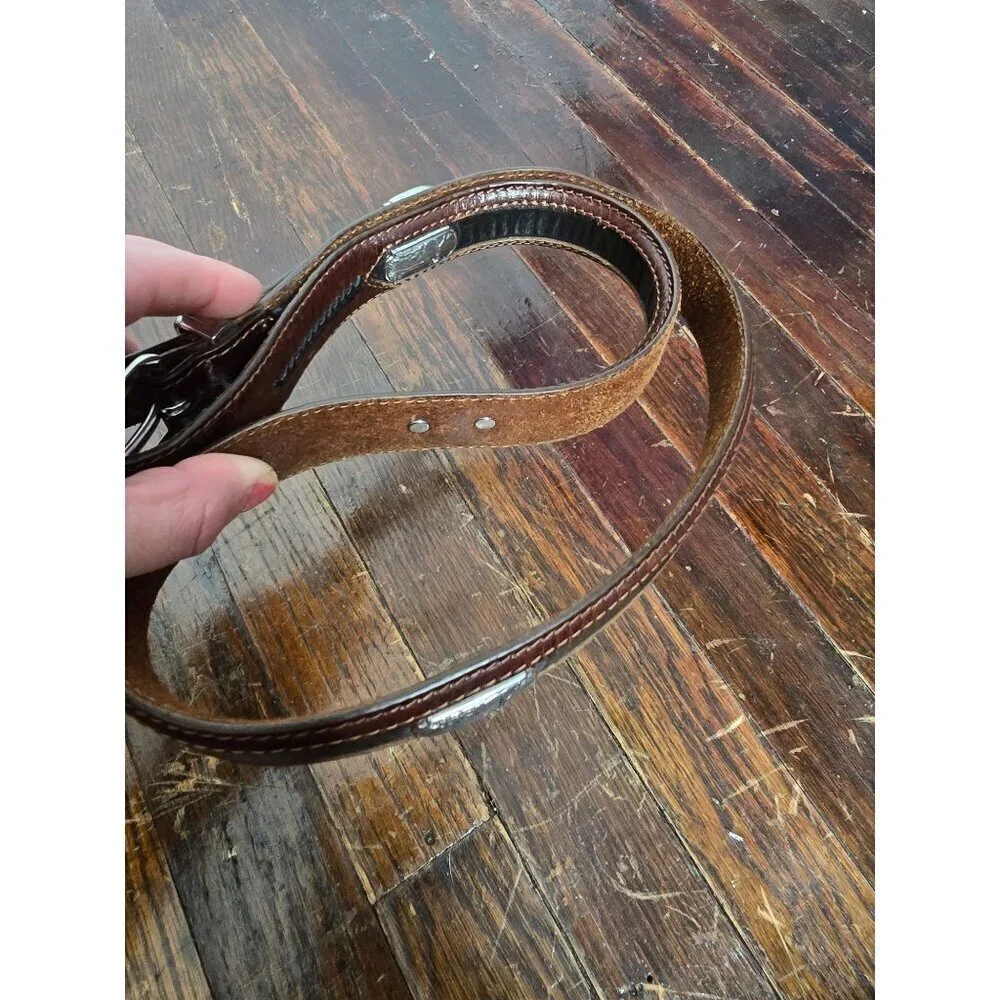 Onyx by Brighton Leather Black Brown Golf Belt